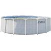 Intex 26746ND 4.88m x1.22m Chevron Prism Frame Premium Pool Set (Includes Filter Pump, Safety Ladder, Ground Cloth, Pool Cover)