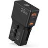 USB-A/USB-C MULTIPLUG SLIM 25W BK