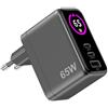 2USBC/USBA WALL CHARGER 65W DISPLAY