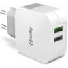 2USB-A WALL CHARGER 17W WHITE