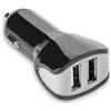 2USB-A CAR CHARGER 17W BLACK