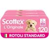 Scottex L'Originale Carta Igienica, Morbida e Assorbente, Pacco Scorta, Fatto in Italia, 120 Rotoli