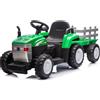 Trattore Elettrico Per Bambini con Rimorchio 12V -Verde