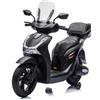Moto Elettrica per Bambini Honda SH125 Verniciato 12V con Licenza Ufficiale -Nero Opaco