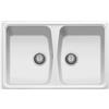PLADOS Lavello in composito da cucina incasso TELMA by Plados linea Pacific due vasche 79x50 - Bianco