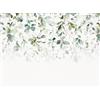 Livingwalls Carta da parati fotografica 399001 con motivo floreale, verde, blu, bianco, 3,71 m x 2,80 m, made in Germany