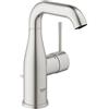 GROHE Essence New Rubinetto Miscelatore Monocomando per Lavabo, Taglia M, con Astina a Saltarello, Cromo Spazzolato 23462DC1