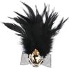 MZYFDC Spilla vintage con piuma nera, spilla cristallo for jeans, accessorio for costume, festa, vestito Per ragazze, donne, compleanni