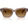 Ray-Ban Occhiali da Sole RB2186 682785 State Street Striato Marrone Chiaro Trasparente/Marrone Chiaro Unisex 49/20/145