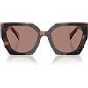 Prada Occhiali da Sole PR15WS 23A60B Malva/Marrone Chiaro Unisex 54/19/140