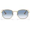 Ray-Ban Occhiali da Sole RB3548 001/3F Hexagonal Oro/Azzurro Unisex 51/21/145