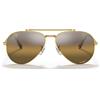 Ray-Ban Occhiali da Sole RB3625 9196G5 New Aviator Oro/Marrone Sfumato Unisex Polarizzati 58/14/135