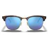 Ray-Ban Occhiali da Sole RB3016 114517 Clubmaster Marrone/Blu Specchiato Unisex 49/21/140