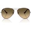 Ray-Ban Occhiali da Sole RB3025 92700A Aviator Gradient Marrone/Marrone Sfumato Unisex 58/14/135
