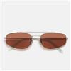 RetroSuperFuture Occhiali da Sole Tema 2.0 Bordeaux X4G Argento/Marrone Sfumato Unisex 59/17/140