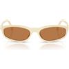 Miu Miu Occhiali da Sole MUA06S 21D90Q Bianco/Marrone Donna 54/17/140