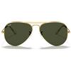 Ray-Ban Occhiali da Sole RB3025 L0205 Aviator Oro Arista/Verde G-15 Unisex 58/14/135
