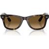 Ray-Ban Occhiali da Sole RB4340 710/M2 Wayfarer Ease Marrone/Marrone Sfumato Unisex Polarizzati 50/22/150