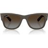 Ray-Ban Occhiali da Sole RB4840S 6124T5 Sabbia Marrone/Marrone Sfumato Unisex Polarizzati 50/21/145