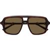 Gucci Occhiali da Sole GG2052S 009 Marrone/Marrone Chiaro Donna 55/16/145