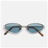RetroSuperFuture Occhiali da Sole Zyra Graffiato COC Argento/Azzurro Unisex 58/17/145