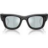 Ray-Ban Occhiali da Sole RB4940B 686430 Wayfarer Puffer X ASAP Rocky Nero con Strass/Verde Specchiato Argento Unisex 47/23/145