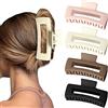 Bmobuo Mollette per capelli extra large da 12,7 cm per una tenuta forte, XL Jumbo opache, 4 clip giganti oversize per capelli lunghi e ricci da donna