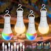 Dehobo Ricaricabile Lampadina LED E27 Con Funzione Temporizzazione - Luci LED a Batteria 7 W Con Telecomando - Lampada Campeggio 3 Temperature di Colore - RGB Dimmerabile Lampada Emergenza, 4 Packs