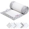 babybay Paracolpi 3D in rete piqué adatto per modello Original, grigio perla a pois bianchi