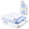 Interbaby Set 3 mussole per neonato Paracaidista blu