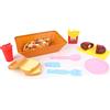 FLYPOP'S - Dinette Snack Scratch to Cut - Pretend Play - 033622 - Multicolor - Plastic - Kitchen - Food - Children's Toy - Pizza - Steak - 28 cm x 20 cm - Suitable for ages 3 and up.
