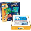 J.A.D.E - Animal and Their Food Puzzle - Educational Game - First Reflections - 053321-20 Pieces - Multicolor - Cardboard - French Design - Children's Puzzle - Jade - From 18 Months
