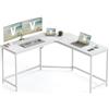 VASAGLE Scrivania Angolare, Scrivania per Computer a Forma di L, 149 x 149 x 76 cm, per Ufficio Studio Gaming, Bianco Acero LWD073W01