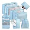AiQInu Organizer Valigia Set, 8 Pezzi Organizer Da Viaggio, Impermeabile Packing Cube Set Viaggio Organizer Per I Vestiti,Scarpe,Intimo