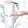AiQInu Dispenser Sapone Bagno Automatico, Dispenser Sapone Cucina con Sensore di Movimento Infrarossi, USB C Ricaricabile, Impermeabile IPX5, Adatto per Cucina, Bagno, Hotel, Scuole
