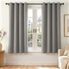 Deconovo Tende Oscuranti per Interni con Occhielli, 2 Pannelli 140x145 cm, Tende Termiche Isolanti per Camera da Letto e Soggiorno, Drappeggio Morbido ed Elegante, Grigio Tortora Chiaro