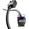 AsiaHorse Hydrus Prolunga GPU PCIe 8 Pin [Tipo B - clip in alto], Cavo Scheda Grafica 30 cm 90°, Sleeved 18AWG, Sync ARGB 5V, Non per CPU, Nero