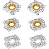 Ruimou 6pcs Ottagonale/Rotondo/Quadrato 8 Vie Restrictor Gate Arcade Compatibile con Sanwa GT-Y JLF Joystick Fight Stick