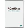 yd. Your Decoration - Cornice 40x60 cm - Argento Lucente - Cornice Decorativa Parete in Plastica con Vetro in acryl - Antiriflesso - 40x60 Cornice - Evry
