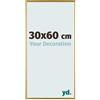 yd. Your Decoration - Cornice 30x60 cm - Oro - Cornice Decorativa Parete in Plastica con Vetro in acryl - Antiriflesso - 30x60 Cornice - Evry
