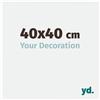 yd. Your Decoration - Cornice 40x40 cm - Bianco Lucente - Cornice Decorativa Parete in Plastica con Vetro in acryl - Antiriflesso - 40x40 Cornice - Evry