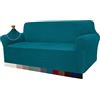 Granbest, copridivano Elasticizzato ad Alta Elasticità, Moderno Jacquard, copridivano Elastico per Soggiorno, Protezione per Cani e Animali Domestici (4 posti, Verde Blu)