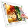 TOHETO Tavolo luminoso A4 per pittura con diamanti, blocco luminoso magnetico super luminoso con pulsanti laterali, scatola luminosa per tracciatura e disegno, tavolo luminoso cablato per schizzi