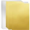 YOUHOOL YOOHOOL Carta A4 Metallizzata Oro e Argento Adesivi Stampabili Fogli di carta per stampante a getto d'inchiostro o laser Argento Oro Brillante Carta totale 12 fogli