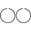 M METERXITY 2-Pz Fasce Elastiche per Pistone da 37mm x 1.2mm Fasce Elastiche Standard per Motoseghe Elettriche, Parti di Ricambio [Nero]