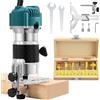 SINGTIP Fresatrice Verticale Legno 800W 30000tr/min, Rifilatore Legno Elettrica, Controllo Della Velocità, Alloggiamento in Alluminio, con 6 pezzi 1/4 Router Set