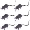 Toyvian Set di 6 ratti contraffatti in plastica schiacciabili per giocattoli realistici con occhi rossi, per decorazioni di Halloween o trucchi