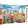 Trefl - Puzzle Roma selvaggia - 1000 Elementi, puzzle città divertenti, capitali d'Europa, città di Roma, puzzle animali, puzzle fai da te, intrattenimento creativo, puzzle classico