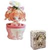 Aven Rabbit MOMOJI Miracle Garden Serie Blind Box Action Figure Mystery Box Carino giocattolo casuale Regalo di compleanno Natale giocattolo da collezione per ornamenti da desktop, 1 pezzo