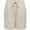 ONLY Onlsiesta MW Pull-Up Linen Bl Shorts OS, Raggio di Luna, M